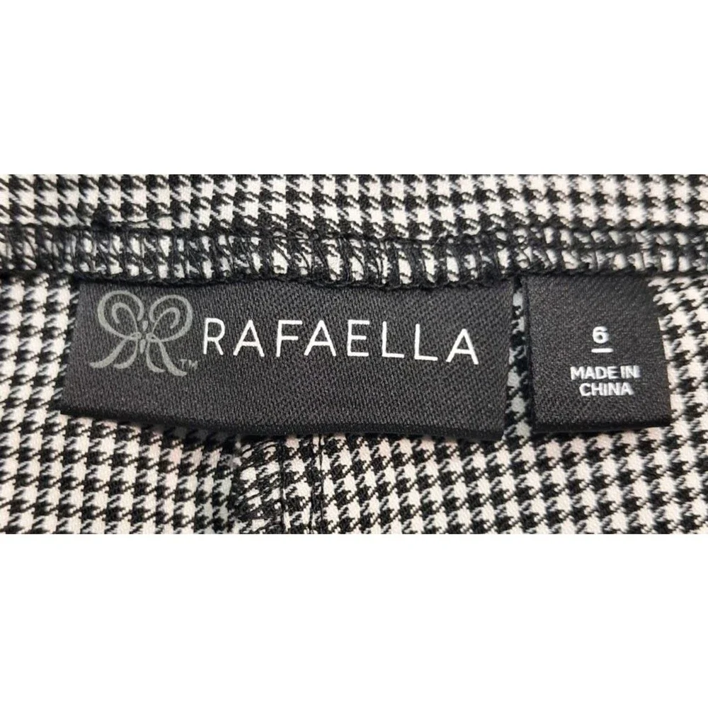 New Rafaella Capri Pants Womens 6 Pull On Elastic Comfort Waist Stretch Checked